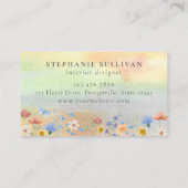 水彩ワイルドフラワーインテリアデザイナー 名刺 (裏面)