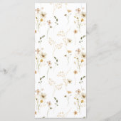 水彩ワイルドフラワーウェディングレセプションメニュー メニュー (裏面)