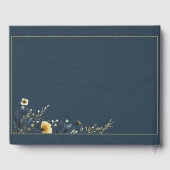 水彩ワイルドフラワーエレガントベージュ結婚ズ ゲストブック (裏面)