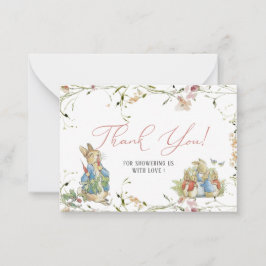 水彩ワイルドフラワーエレガントペーターフラットノートカード ノートカード