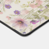 水彩ワイルドフラワーカラフル デスクマット (コーナー)