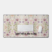 水彩ワイルドフラワーカラフル デスクマット (キーボード&マウス)