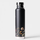 水彩ワイルドフラワーガーデンモノグラム名 ウォーターボトル (左面)