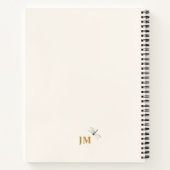 水彩ワイルドフラワーガーデンモノグラム ノートブック (裏面)