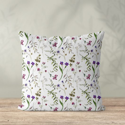 水彩ワイルドフラワークッション クッション