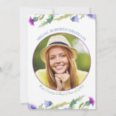 水彩ワイルドフラワークラス2025年卒業 招待状 (裏面)