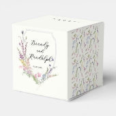 水彩ワイルドフラワークレストキューブ フェイバーボックス (裏面サイド)