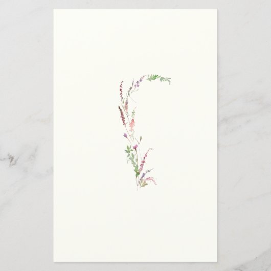 水彩ワイルドフラワークレストメニュー (裏面)