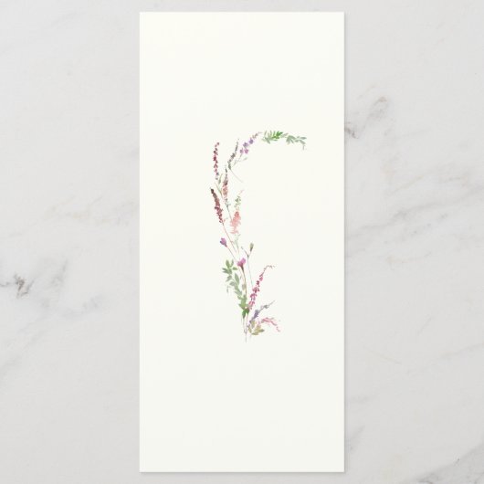 水彩ワイルドフラワークレストメニュー メニュー (裏面)