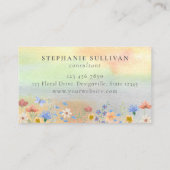 水彩ワイルドフラワーコンサルタント 名刺 (裏面)