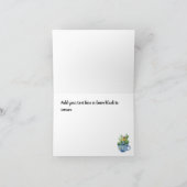 水彩ワイルドフラワーサンキューグリーティングカード カード (内部)