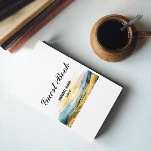 水彩ワイルドフラワーサンダウン ゲストブック