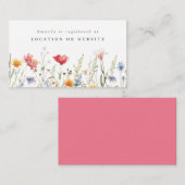 水彩ワイルドフラワーシャワーレジストリ エンクロージャーカード (正面/裏面)