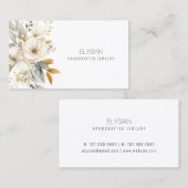 水彩ワイルドフラワージュエリーデザイナーアーティザン 名刺 (正面/裏面)