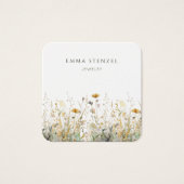 水彩ワイルドフラワースクウェア名刺 (正面)