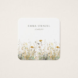 水彩ワイルドフラワースクウェア名刺