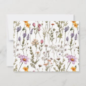 水彩ワイルドフラワースクリプトノート ノートカード (裏面)