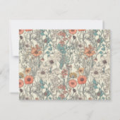 水彩ワイルドフラワースクリプトノート ノートカード (裏面)