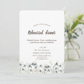 水彩ワイルドフラワースノードロップリハーサルディナー 招待状 (スタンド正面)