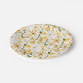 水彩ワイルドフラワースプリングタイム花模様 ペーパープレート (アングル)