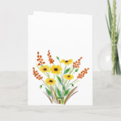 水彩ワイルドフラワーズハッピーナースズウィーク カード (裏面)