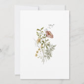 水彩ワイルドフラワーズフローラブライダルシャワー 招待状 (裏面)