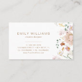 水彩ワイルドフラワーズフローラ名刺 名刺 (裏面)