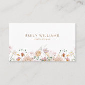 水彩ワイルドフラワーズフローラ名刺 名刺 (正面)