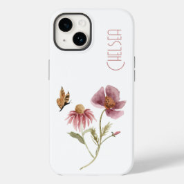 水彩ワイルドフラワーズフローラ蝶の名前 Case-Mate iPhone 14ケース