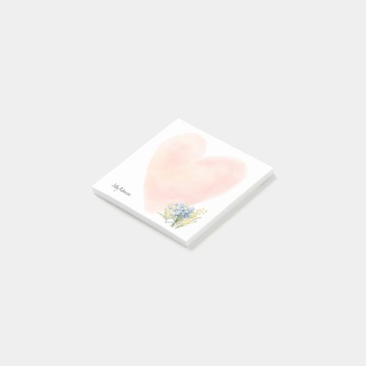 水彩ワイルドフラワーズ名前をカスタムするフローラポストイット ポストイット (アングル)