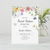 水彩ワイルドフラワーズ招待状 セーブザデート (スタンド正面)