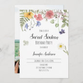 水彩ワイルドフラワーズ招待状 セーブザデート (正面/裏面)