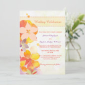 水彩ワイルドフラワーズ春の結婚式 招待状 (スタンド正面)
