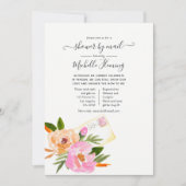 水彩ワイルドフラワーズ春ベビーシャワーbyメール 招待状 (正面)
