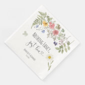 水彩ワイルドフラワーズ紙ディナーナプキンズ (コーナー)