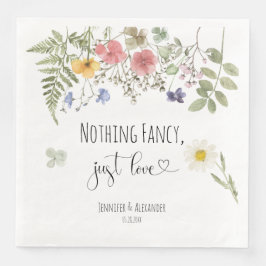 水彩ワイルドフラワーズ紙ディナーナプキンズ