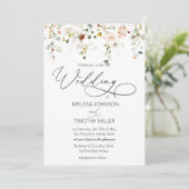 水彩ワイルドフラワーズ結婚式招待状 招待状 (スタンド正面)