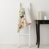 水彩ワイルドフラワーズ&蝶フローラガーデン シェルパブランケット (インサイチュ)