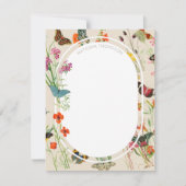 水彩ワイルドフラワーズ&蝶フローラガーデン ノートカード (正面)