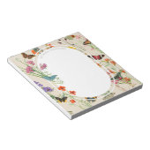 水彩ワイルドフラワーズ&蝶フローラガーデン ノートパッド (アングル)