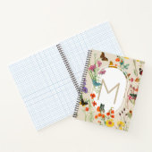 水彩ワイルドフラワーズ&蝶フローラガーデン ノートブック (内部)