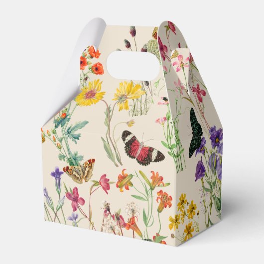 水彩ワイルドフラワーズ&蝶フローラガーデン フェイバーボックス (正面サイド)