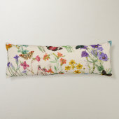水彩ワイルドフラワーズ&蝶フローラガーデン ボディピロー (裏面)