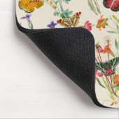 水彩ワイルドフラワーズ&蝶フローラガーデン マウスパッド (コーナー)