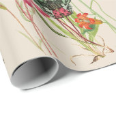 水彩ワイルドフラワーズ&蝶フローラガーデン ラッピングペーパー (ロールコーナー)