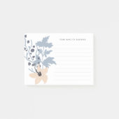 水彩ワイルドフラワーハーブ名が並空白のぶ ポストイット (正面)