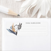 水彩ワイルドフラワーハーブ名が並空白のぶ ラベル (インサイチュ)