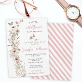 水彩ワイルドフラワーバラ金ゴールド女の子シャワー 招待状