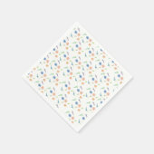 水彩ワイルドフラワーパステル色彩の鮮やかパターン スタンダードカクテルナプキン (角)