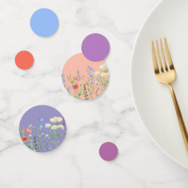 水彩ワイルドフラワーパステル コンフェッティ